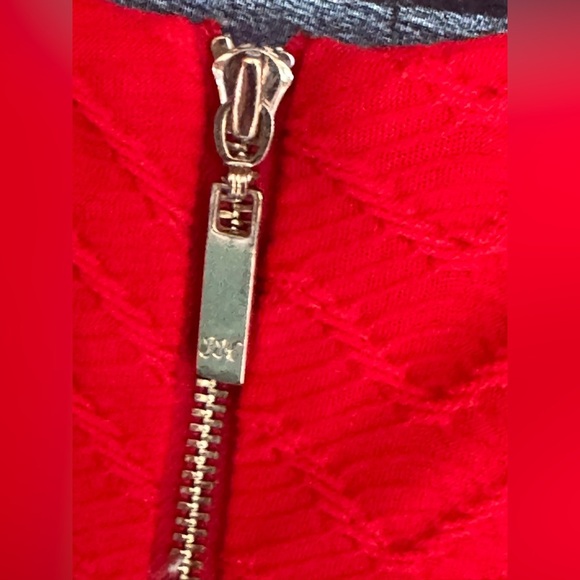 Jessica Howard Petite Red Fit & Flare Dress, Size 10P, Gold Back Zipper - Picture 5 of 5